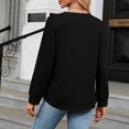 thumbnail image 4 of AherBiu Womens Tops Casual Long Sleeve Square Neck Fall Blouses Loose Comfy Solid Color Shirts, 4 of 4