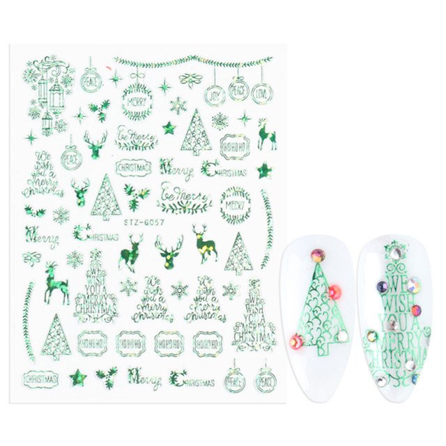 Christmas Nail Sticker DIY Fashion Snowflake Nail Decal Adhesive Nail Decal