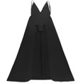 thumbnail image 3 of Robe Justaucorps pour Femmes Sans Manches à Col en V Profond, Dos Nu, Fluide, Longue, pour Cocktail et Fête, 3 of 5