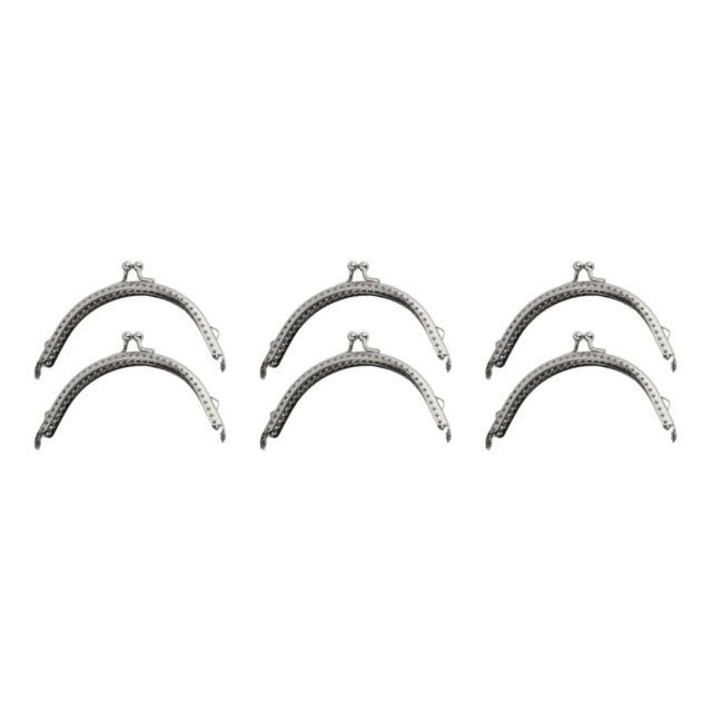 Maytalsory 2piece Classically Vintage Metal Frame Kiss Clasp Lock Widely Used Sturdy And Durable Made silver 8.5CM 3Set