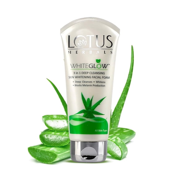 Lotus Herbals White Glow Nettoyant Visage 3 en 1 en Profondeur, 100 g Chacun (Lot de 2)