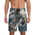 thumbnail image 1 of Lsque Shorts de Pyjama pour Hommes Terrain de Soccer Astronaute, Pantalon de Pyjama Court, Coton Ultra-Doux Tricoté-Petit, 1 of 6
