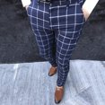 thumbnail image 1 of RKSTN Pants for Men Fall Check Business Straight Pants Loose Trousers Straight Leg Pants, 1 of 6