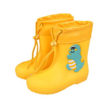 Zecgelong Girls Boots,Girls Rain Boots With Removable Fleece Cute Bunny Dinosaur Design Soft Sole Toddler Kids Boots For Daily Wear Spring Summer Fall