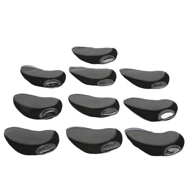 Golf Iron Club Headcover, 10Pcs/Set Dustproof Iron Club Head Cover Nonslip High Strength for Golf Training