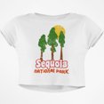 thumbnail image 1 of National Park Retro 70s Landscape Sequoia Junior Boxy Crop Top T Shirt, 1 of 1