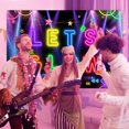 thumbnail image 3 of Neon Let's Glow Party Backdrop The Dark Backdrop Neon Backdrop Party, for Glow Party Decorations, 3 of 5