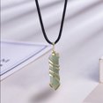 thumbnail image 3 of yingyy Wire Wrapped Charm Hanging Pendant Colorful Exquisite Crystal Crafting Necklace Keychains Earrings Accessories Green Aventurine 1Set, 3 of 6
