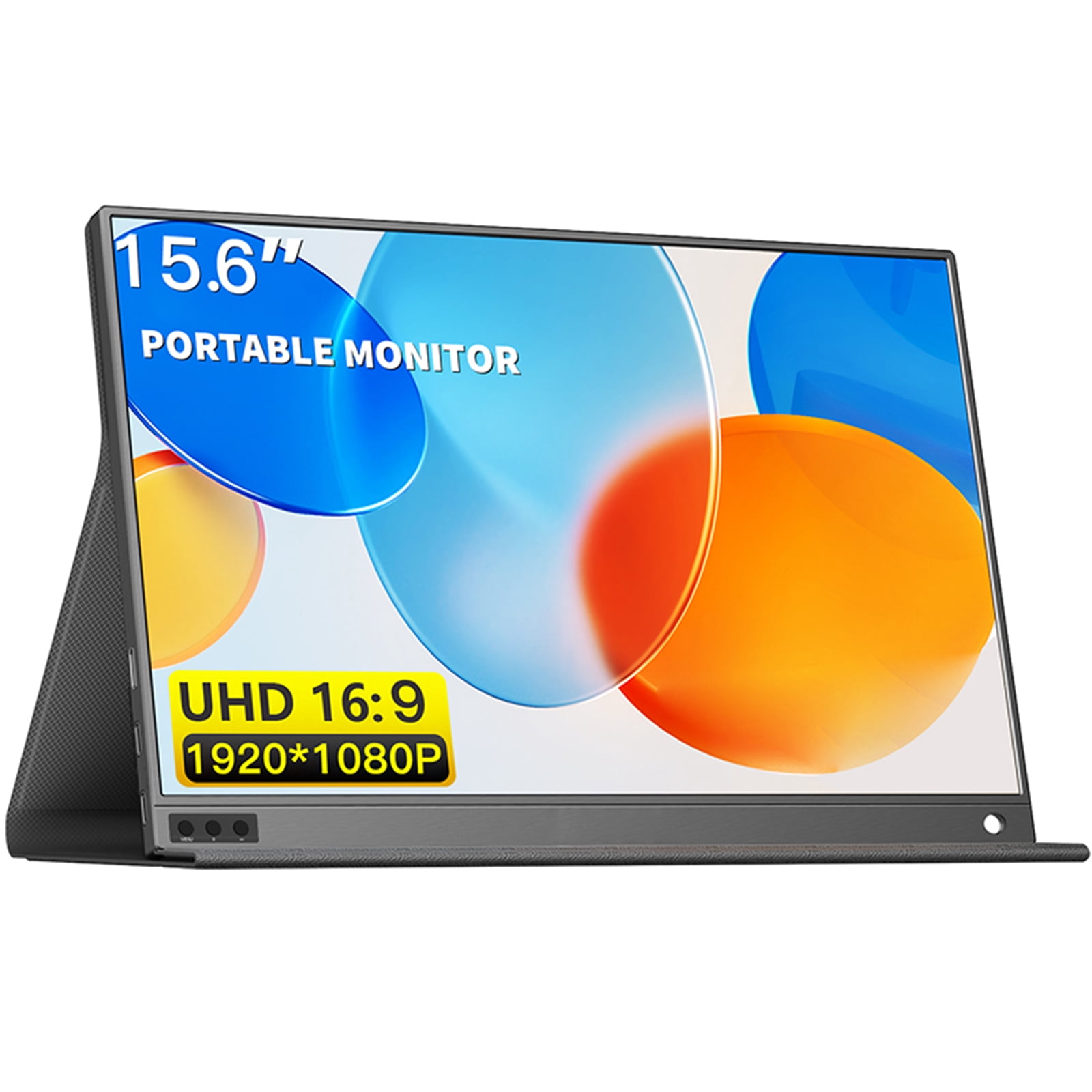 15.6-Inch Portable IPS Monitor - 1080P HD Display with Mini HD Connection for Gaming Consoles - 60Hz Refresh Rate, 1000:1 Contrast, Dual Speakers, and Removable Stand for Enhanced Gaming Experience