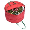 thumbnail image 3 of Wreath Storage Container Christmas Hanging Wreath Storage Bag Festive Wreath Storage Box with Dual Zippers and Handles for, 3 of 10