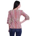thumbnail image 4 of Moomaya Ruffle Sleeve Printed Cotton Womens Tops Plus Size Short T-Shirt Top, 4 of 4