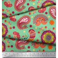 thumbnail image 3 of Soimoi polyester Crepe Fabric Mandala & Paisley Ethnic Decor Fabric Printed Yard 52 Inch Wide, 3 of 3