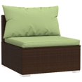 thumbnail image 2 of vidaXL 8 Piece Garden Lounge Set with Cushions Poly Rattan Brown, 2 of 5