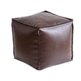 thumbnail image 2 of Housse de Pouf en Faux Cuir Non Rembourrée Repose-Pieds de Rangement pour Usage Intérieur Extérieur, 2 of 7