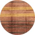 thumbnail image 1 of Ahgly Company Indoor Round Abstract Orange Abstract Area Rugs, 3' Round, 1 of 6