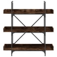 thumbnail image 2 of vidaXL Bookcase 3-Tier Smoked Oak 100x33x108.5 cm Engineered Wood, 2 of 5