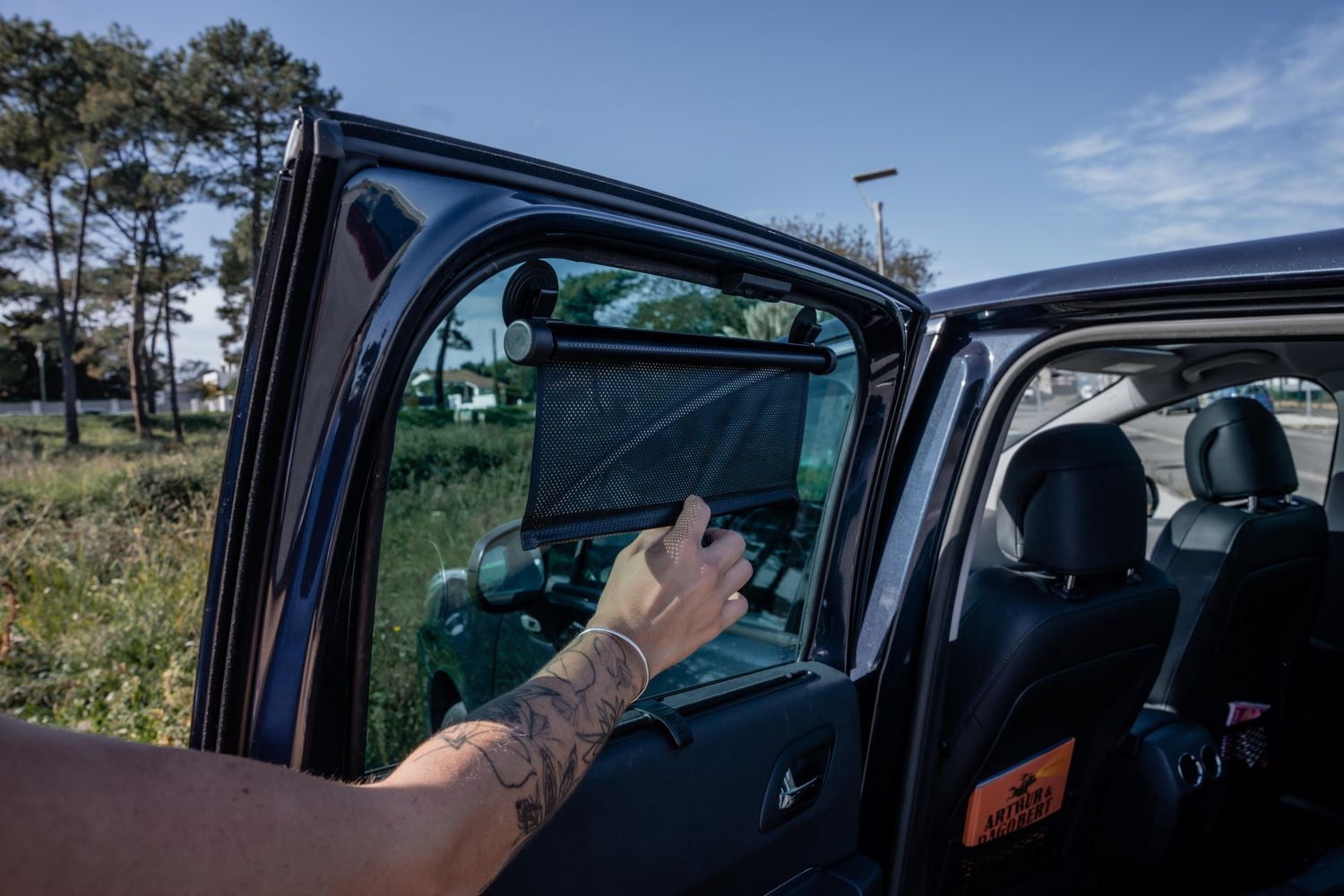 Ezi Sun Rollers (Set of 2) - Easy Sunshade Protection with Suction Cups