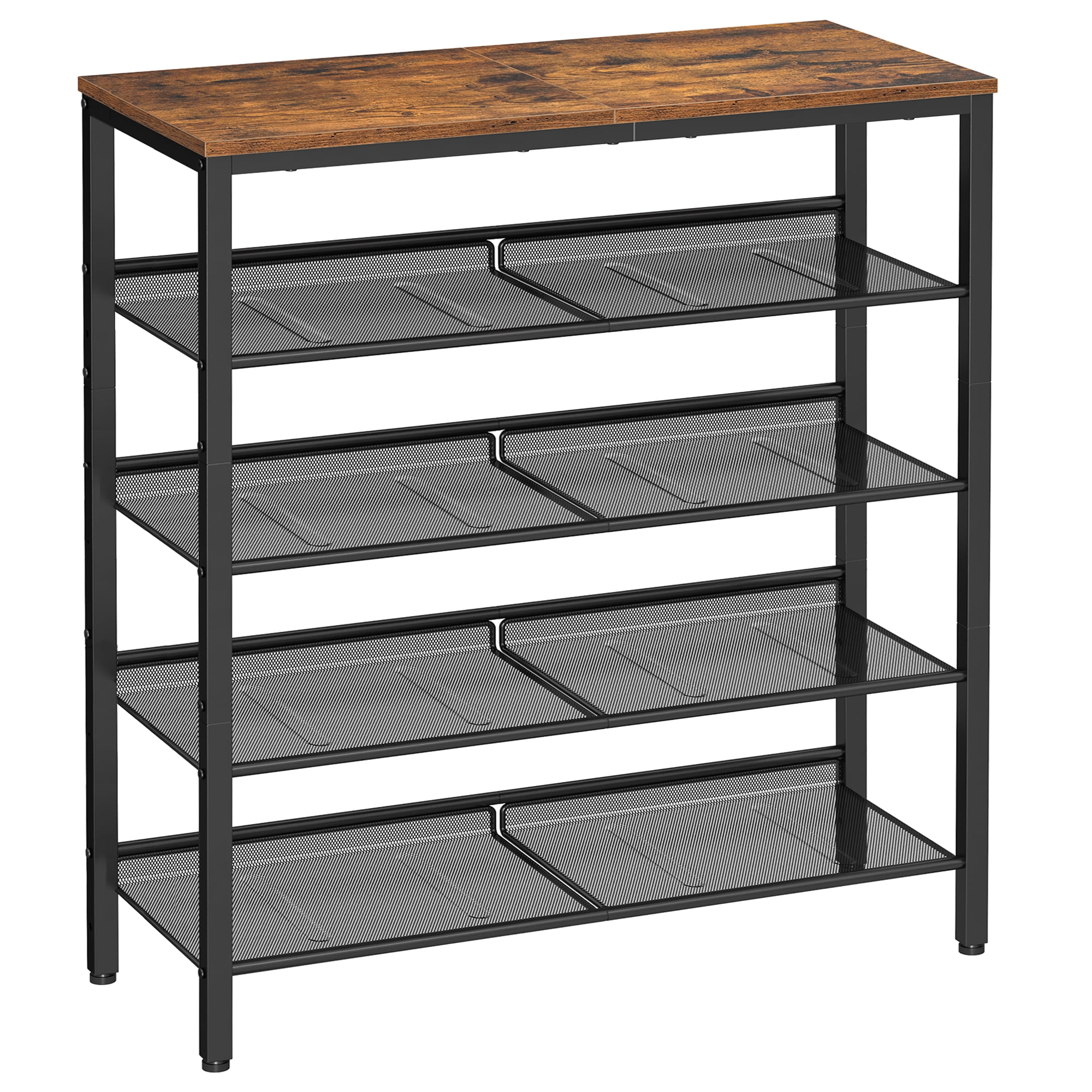 VASAGLE Shoe Rack, 5-Tier Shoe Rack Organizer for Closet Entryway with Storage Shelves and Spacious Top