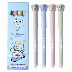 Stylo à gel effaçable, ours Series Stylo, stylo à écriture rapide, stylo encre noire, papeterie étudiante, outil d'écriture effaçable, stylo de bureau de l'école, stylo Gel mignon