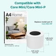thumbnail image 3 of Fil-fresh Core Mini Replacement Filter Compatible with LEVOIT Air Purifier HEPA White 2-Pack, 3 of 13