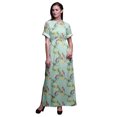 thumbnail image 1 of Bimba Rayon Bulbul Bird Ladies Long Gown Boho Beach Cocktail Party Maxi SlitDress-Medium, 1 of 6