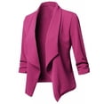 thumbnail image 2 of QIPOPIQ Blazer Léger pour Femmes à Manches Longues, Classique, Drapé, Ouvert à l'Avant (P-5TG) Liquidation, 2 of 6