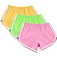 thumbnail image 2 of Timegard 3pc Womens Yoga Short Elastic Waisted Summer Athletic Running Active Sports Shorts Sweatshorts, 2 of 7