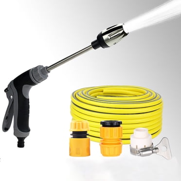Aqestyerly Garden Hose Nozzle Metal Spray Gun with 4 Spray Patterns High Pressure Watering Nozzle for Car Wash Pet Shower Lawn HWRETIE