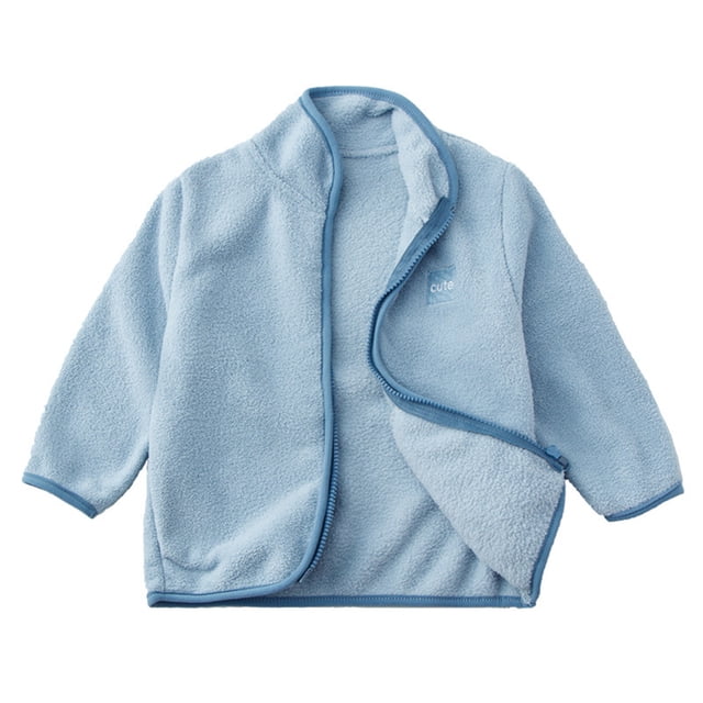 XASZHN Girls and Toddlers' Full Zip Jacket White 5-6 Years