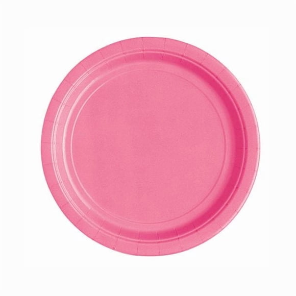 Unique Industries' Pink 7" Round Plates, 24 ct