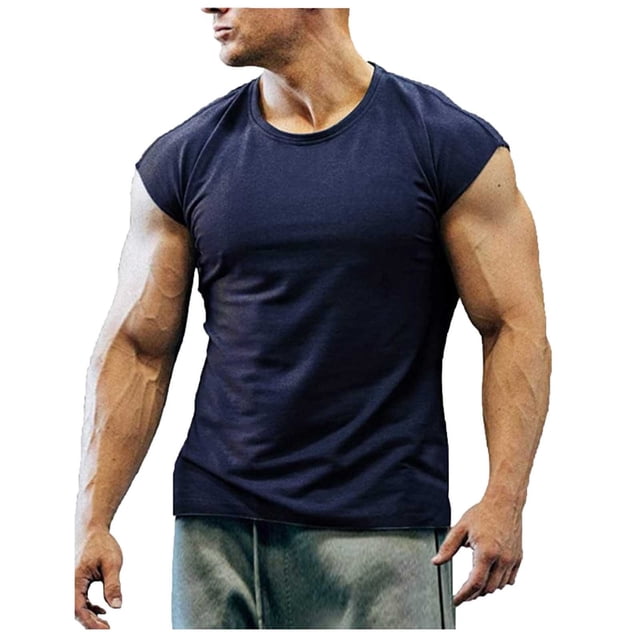LSLJS Débardeurs à Col Rond pour Hommes, Unis, Sans Manches, Séchage Rapide, Natation, Plage, Musculation, Gym, Course, Athlétiques