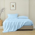 thumbnail image 1 of SGI Bedding 1000 TC Egyptian Cotton Bed Sheet Set - Full Size Sheets 1000 Count Sheets for Full Size Bed - Soft, Durable Sheets Cotton Sheets in 1000 TC 18" Deep Light Blue, 1 of 6