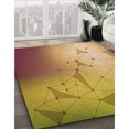 thumbnail image 3 of Ahgly Company Tapis Rond Lavable en Machine Intérieur Transitionnel Jaune, 4 Pieds Rond, 3 of 7