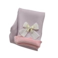 thumbnail image 4 of GigrtiJin 8 Months-7 Years Girls Baby Cotton Pants Solid Color Ribbed Elastic Waisted Pleated Cuff Long Pants with Decoration, 4 of 6