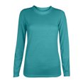 thumbnail image 2 of MeetoTime T-Shirt pour Femmes Basique à Manches Longues Col Ras du Cou T-Shirt Uni Hauts Blouse Tunique Décontractée, 2 of 5