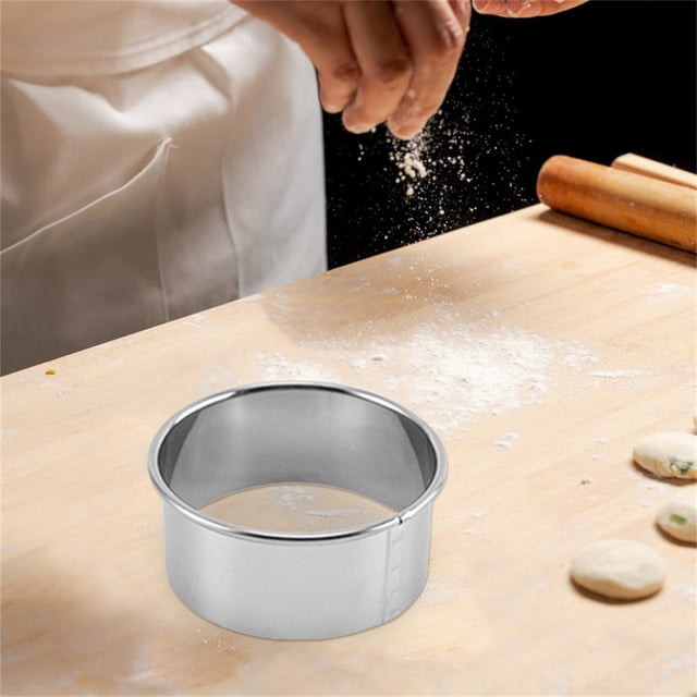 Bakeware Stainless Steel Round Cookie Cake Donut Baking Tool for Evenly Sized Bakes and Easy Release