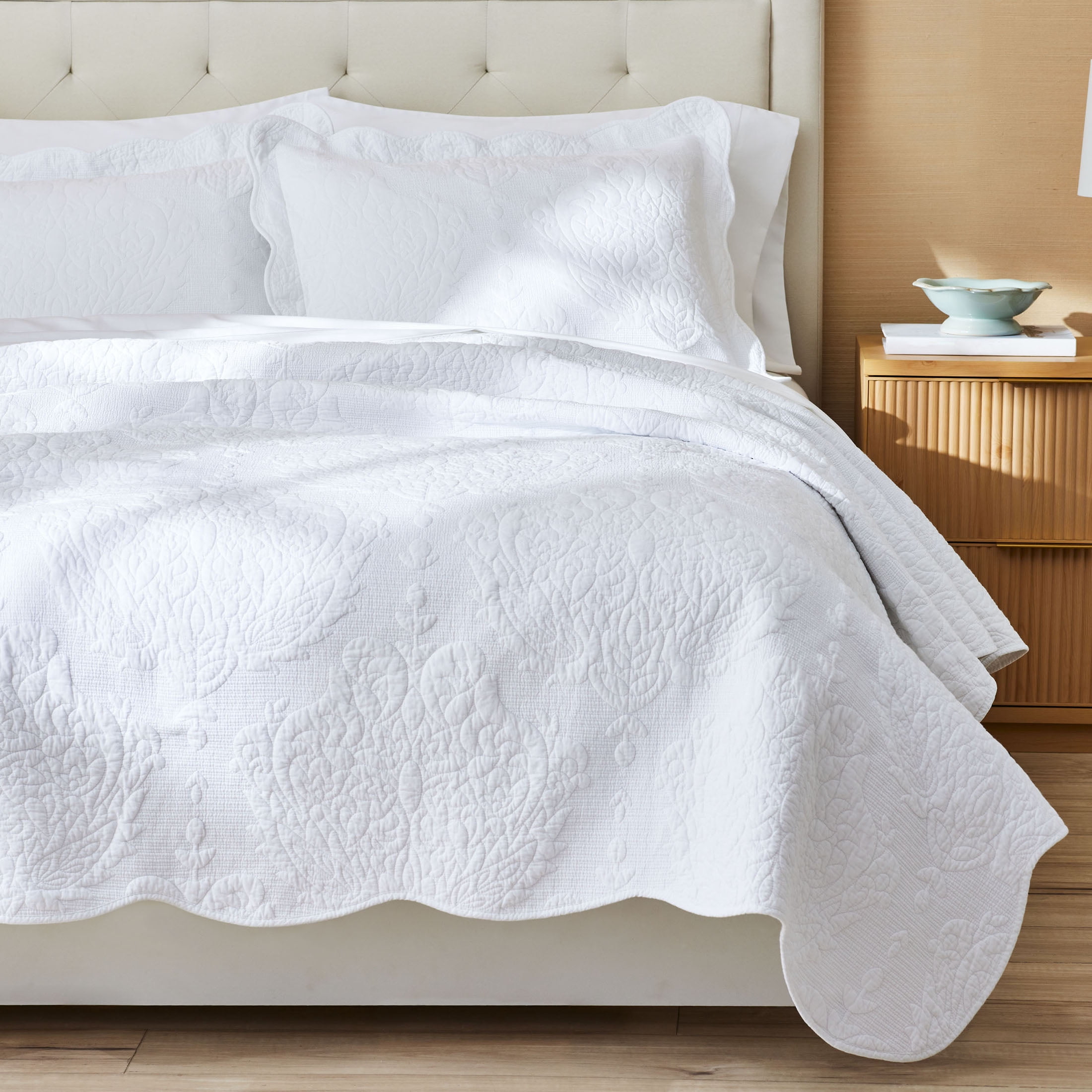 Couette en coton à motif cachemire brodé Better Homes & Gardens avec bordure festonnée (couette assortie vendue séparément)