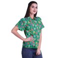 thumbnail image 3 of Moomaya Chemise à Manches Mi-Longues Imprimée pour Femmes, Col Boutonné, Haut Décontracté, 3 of 5