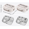 thumbnail image 3 of Stainless Steel Lunch Bento For Adults And Kids 4/5 Compartments Leak Proof Metal Bento Lunch Kids Snack Containers Reusable Snack Bento Lunch Containers With Lids, 3 of 4