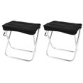 thumbnail image 1 of HLONK 2 Pcs Chaise de Camping Tabouret Pliant Compact Équipement de Jardin Tabourets Portables Banc Rétractable Pêche Voyage, 1 of 6