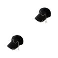thumbnail image 2 of Thinsony Hip Hop Baseball Cap With Ring Decor For Stylish Look Cotton Ring Baseball Hat Fits All Head Shape Comfortable Ring Black 2Set, 2 of 6