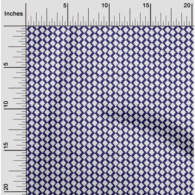 oneOone Cotton Silk Fabric Diamond Block Decor Fabric Printed BTY 42 Inch Wide