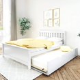 thumbnail image 1 of BEDSMART Solid Wood Full Size Bed With Trundle | White, 1 of 7