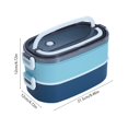 thumbnail image 3 of Fufafayo Boîte à Lunch Grande Capacité, Contenant de Rangement Alimentaire en Plastique avec Poignée, Boîte Bento Compatible Micro-Ondes, Contenant de Préparation de Repas à Double Couche pour Bureau Étude Pique-Nique, 3 of 6