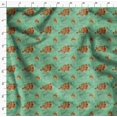 thumbnail image 4 of Soimoi Green Rayon Crepe Fabric Text & Europe Map Travel Print Fabric by the Yard 46 Inch Wide, 4 of 5