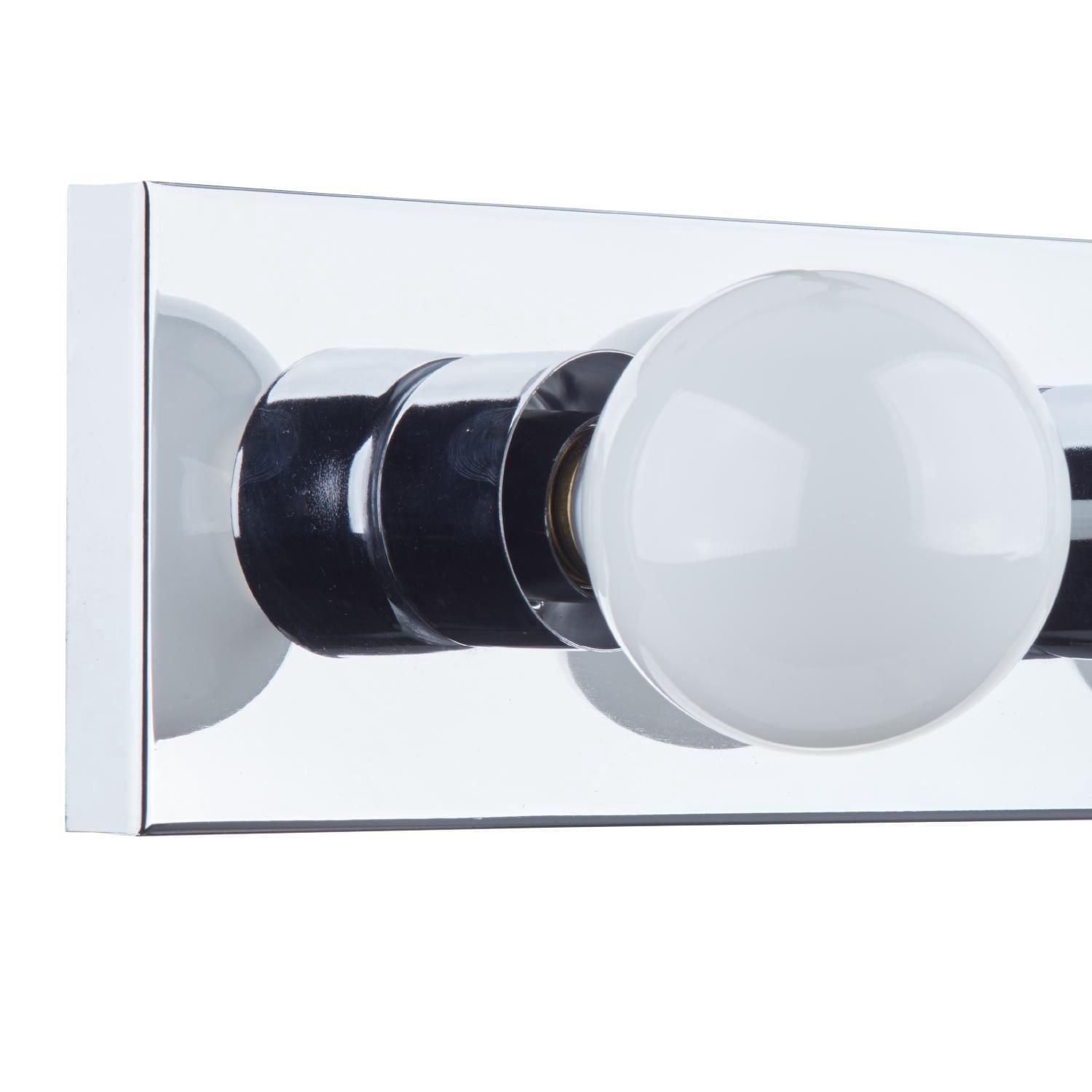 Globe Electric 18" 3-Light LED Chrome Vanity Light Fixture, Contemporary Style
