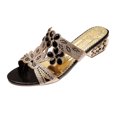 thumbnail image 2 of Styesk Womens Sandals Women's Summer New Rhinestone Color Diamond One Line Thick Sole Fashion Wedge Sandals, 2 of 5