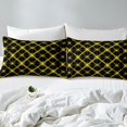 thumbnail image 4 of Erosebridal Neon Geometric Bed Sheets Set Full Size, Yellow Abstract Bed Sheets Full, Futuristic Honeycomb Decor, 4 of 7