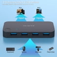 thumbnail image 2 of USB 3.0 Switch, USB Switcher 2 Computers Share 4 USB for PC Mouse Keyboard Printer Scanner, USB KVM Switch Selector Compatible with Windows, Mac, Linux, 2 of 5