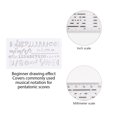 thumbnail image 4 of Music Composer Template Sheet Music Drawing Sheet Ruler Dual Scales Curve Ruler PP Transparent Silk Screen Printing Music Symbol Manuscript Tool Ruler for Composers and Music, 4 of 6